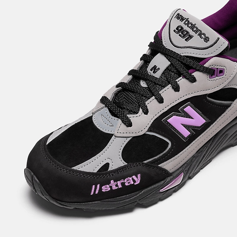 Stray Rats x New Balance 991 Black/Purple | W991SRP | Grailify